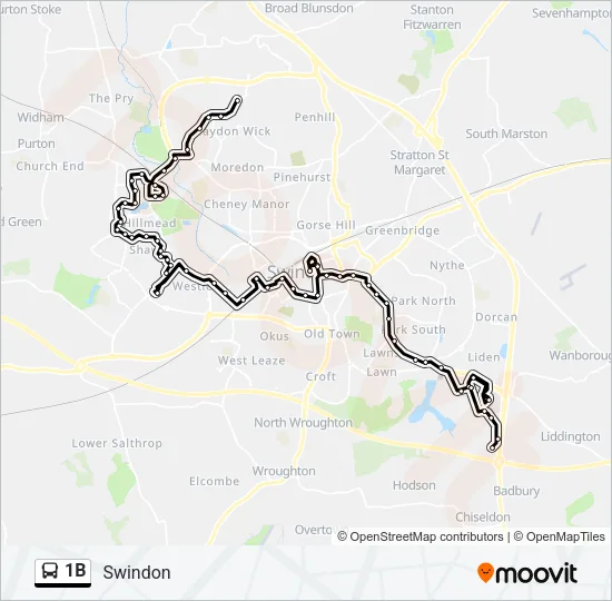 1B Bus Line Map