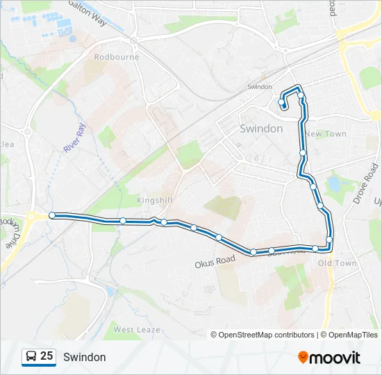 25 Bus Line Map