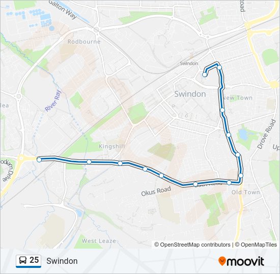 25 Bus Line Map