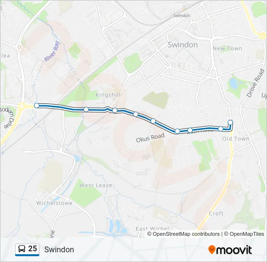 25 Bus Line Map