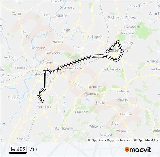 JD5 Bus Line Map