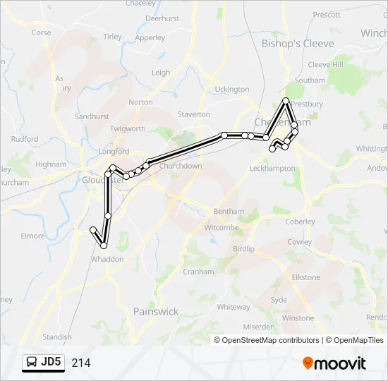 JD5 Bus Line Map
