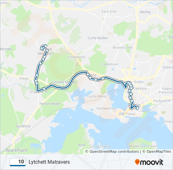 10 Route Schedules, Stops & Maps Lytchett Matravers (Updated)