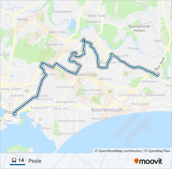 14 Bus Line Map