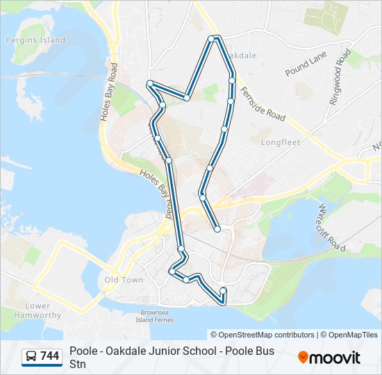 744 bus Line Map