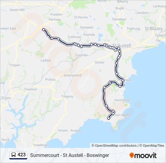 423 Bus Line Map