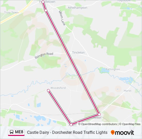 ME8 Bus Line Map
