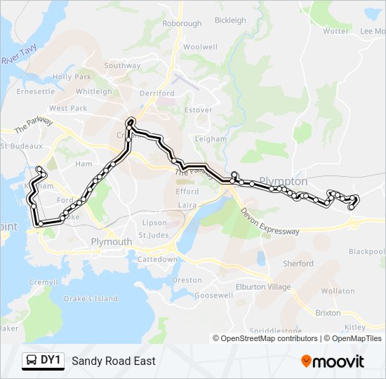 DY1 Bus Line Map