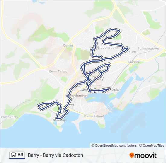 B3 Bus Line Map