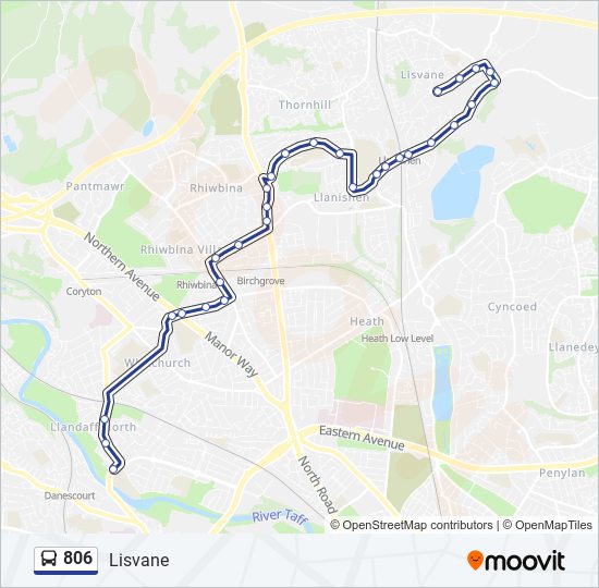 806 bus Line Map