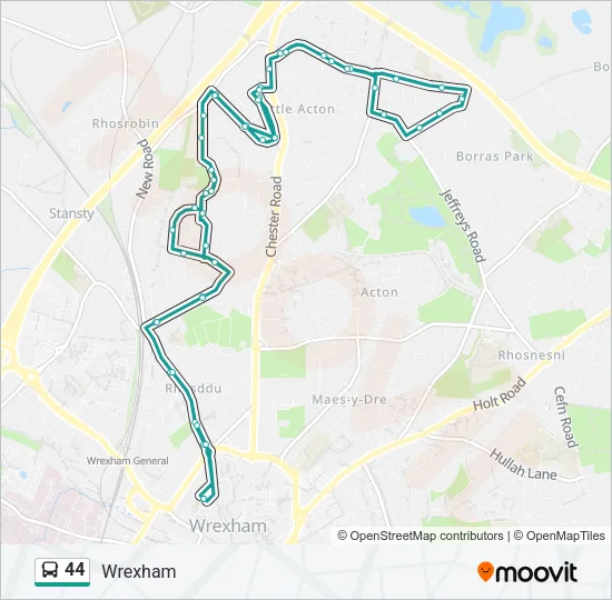 44 Bus Line Map