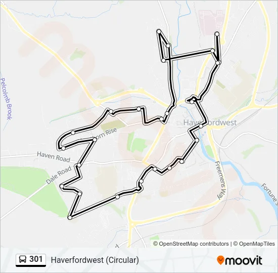 301 Bus Line Map