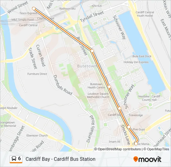 6 Bus Line Map