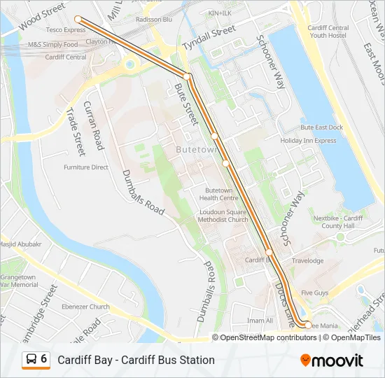 6 Bus Line Map