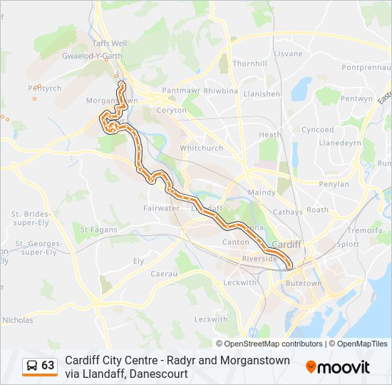 63 bus Line Map