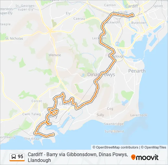 95 Bus Line Map