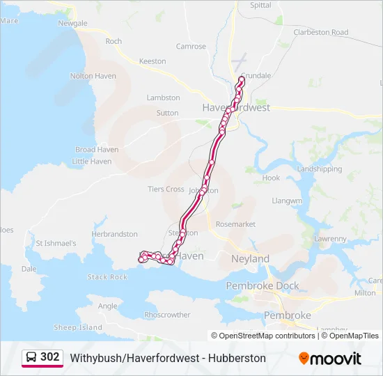 302 Bus Line Map