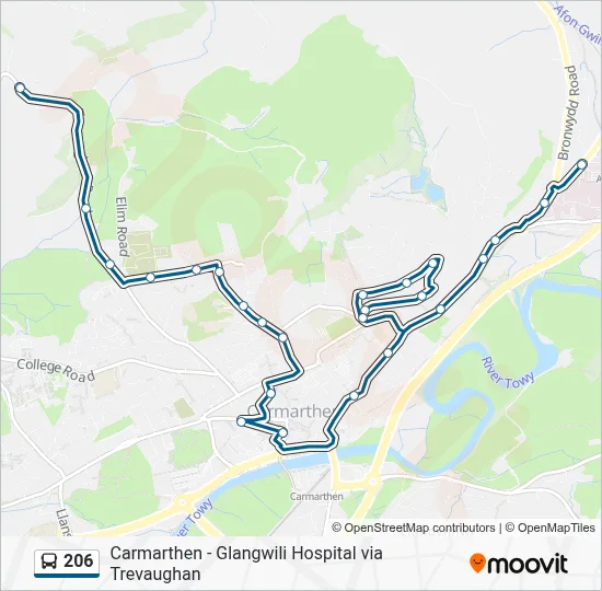206 Route: Schedules, Stops & Maps - Tanerdy (Updated)