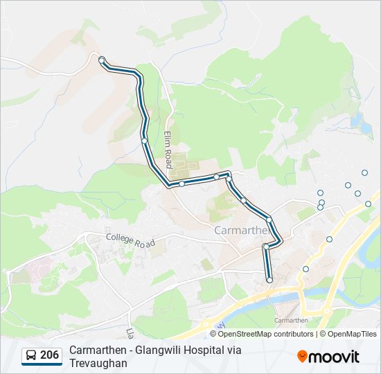 206 bus Line Map