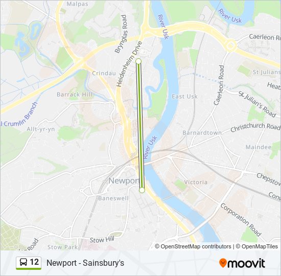 12 bus Line Map