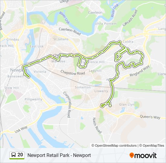 20 bus Line Map