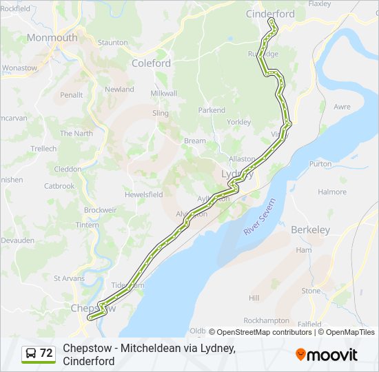 72 bus Line Map