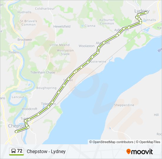 72 bus Line Map