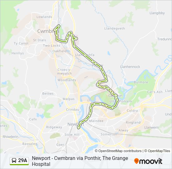 29A bus Line Map