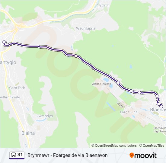 31 Route: Schedules, Stops & Maps - Blaenavon (Updated)