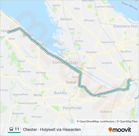 11 Bus Line Map