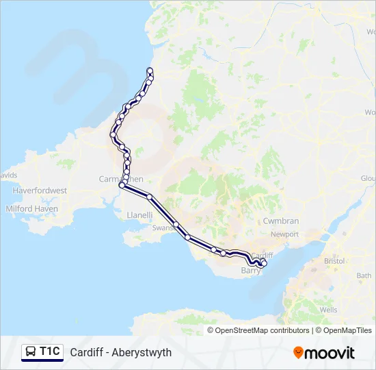 T1C Bus Line Map