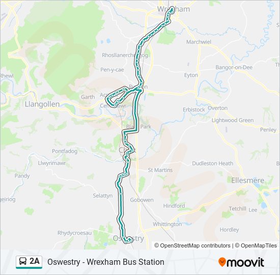 2a Route: Schedules, Stops & Maps - Oswestry (Updated)