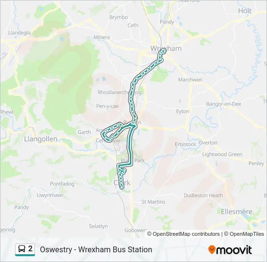 2 Bus Line Map