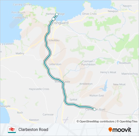 TRANSPORT FOR WALES Train Line Map