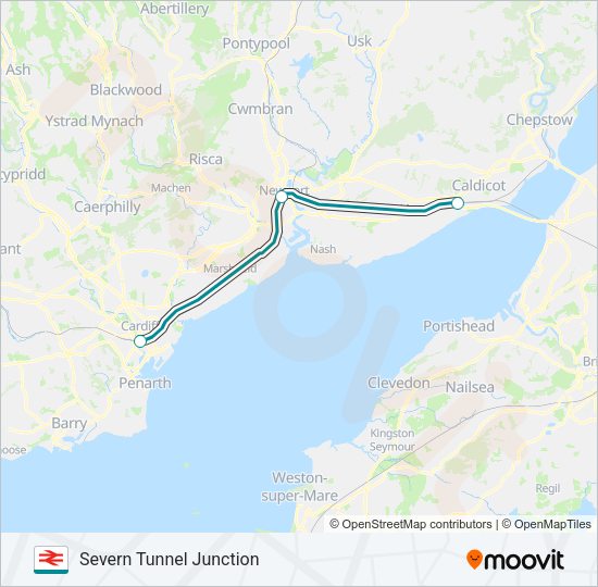 TRANSPORT FOR WALES Train Line Map