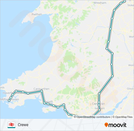 Transport For Wales Route Schedules Stops And Maps Crewe Updated