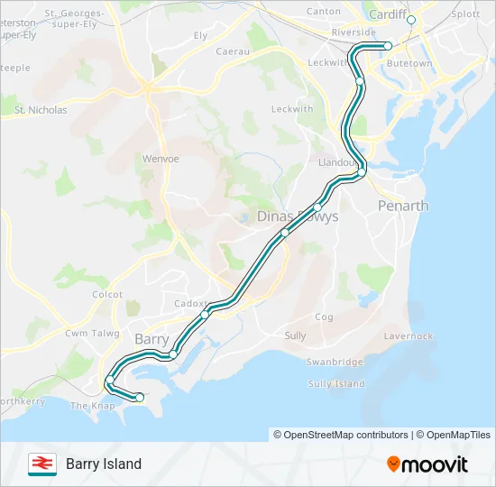TRANSPORT FOR WALES Train Line Map
