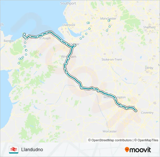 TRANSPORT FOR WALES Train Line Map