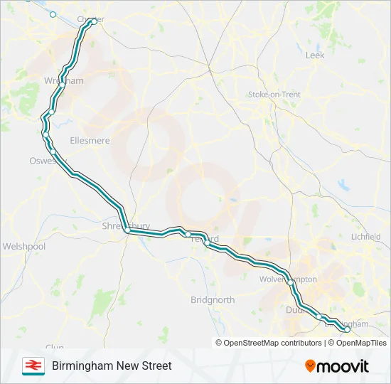 TRANSPORT FOR WALES Train Line Map