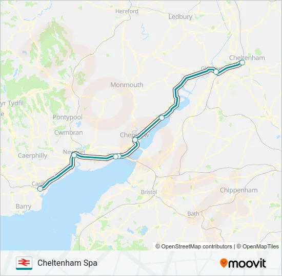TRANSPORT FOR WALES Train Line Map