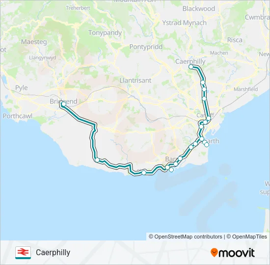 TRANSPORT FOR WALES Train Line Map