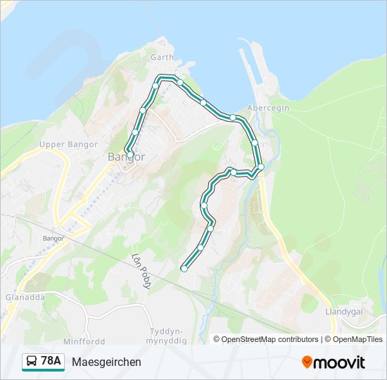 78A bus Line Map