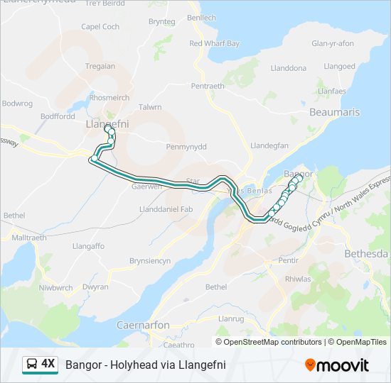 4X bus Line Map