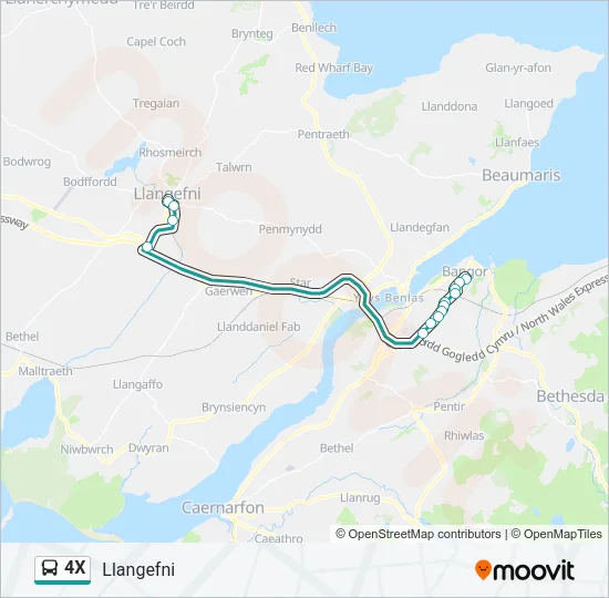 4X Bus Line Map