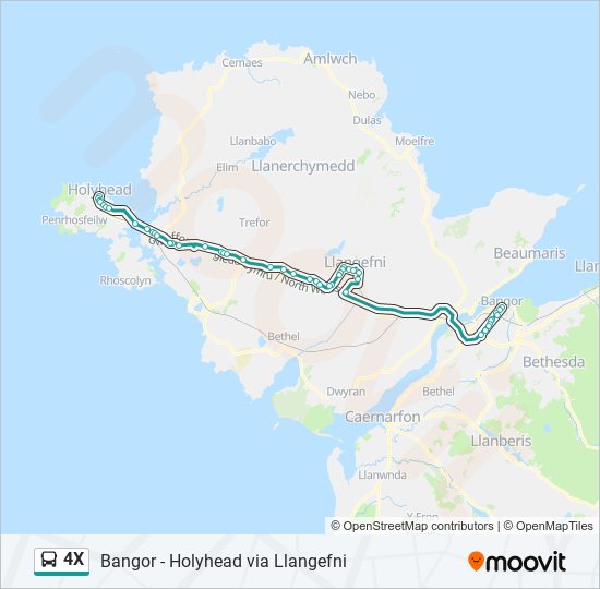 4X bus Line Map