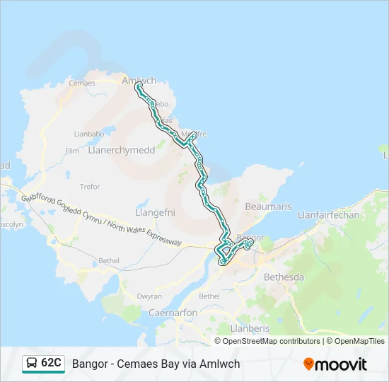 62C Bus Line Map