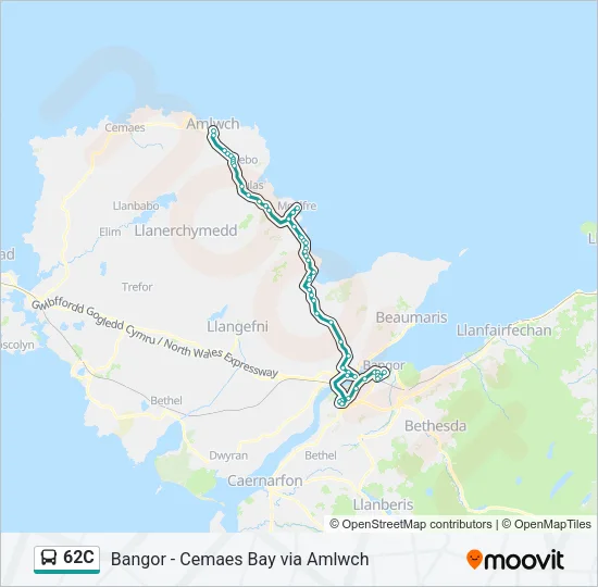 62C Bus Line Map
