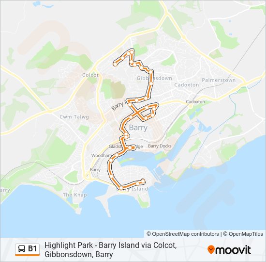 b1 Route: Schedules, Stops & Maps - Merthyr Dyfan (Updated)