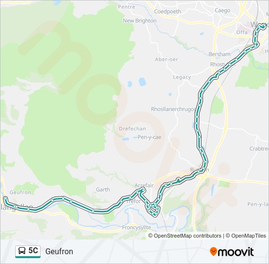 5C Bus Line Map