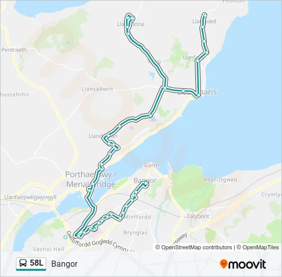58L Bus Line Map